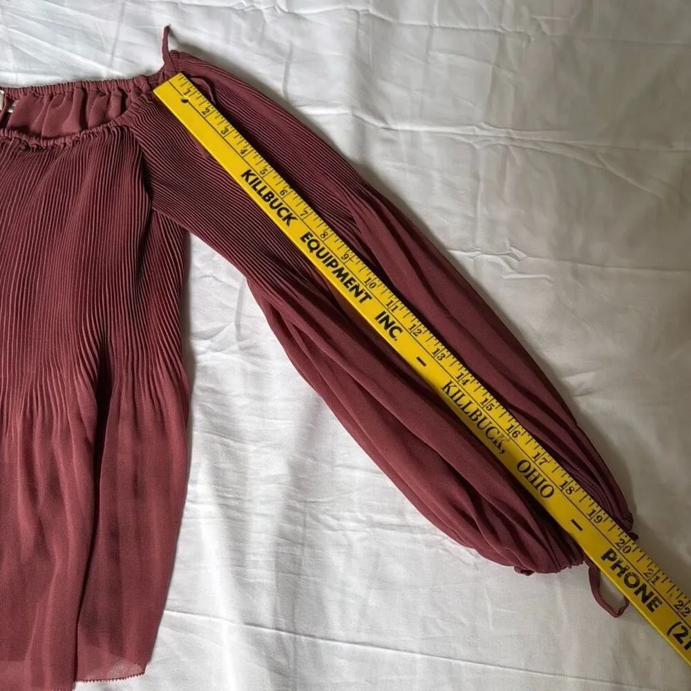 Wilfred aritizia Talance off the shoulder blouse shirt size small mauve flowy pl - Picture 6 of 10